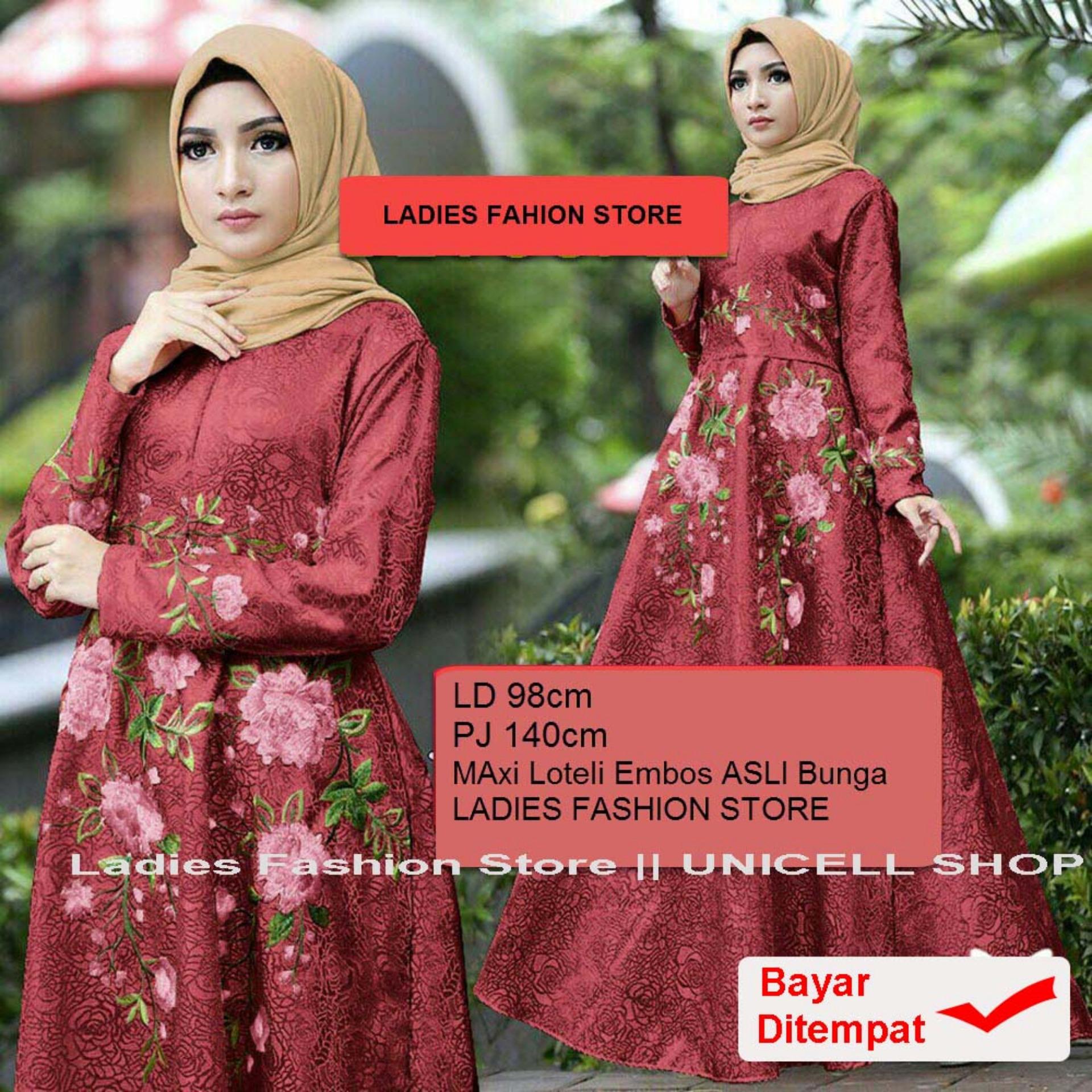Baju Wanita Shop Dress Gamis Muslim Iyana/ Set Terusan Maxi Hijab Syar'i/ Syari Simple Elegant / Baju Muslimah Wanita / Kebaya Modern Baloteli Tanpa Pasmina (anaay) SS - Maroon / Gaun Pesta