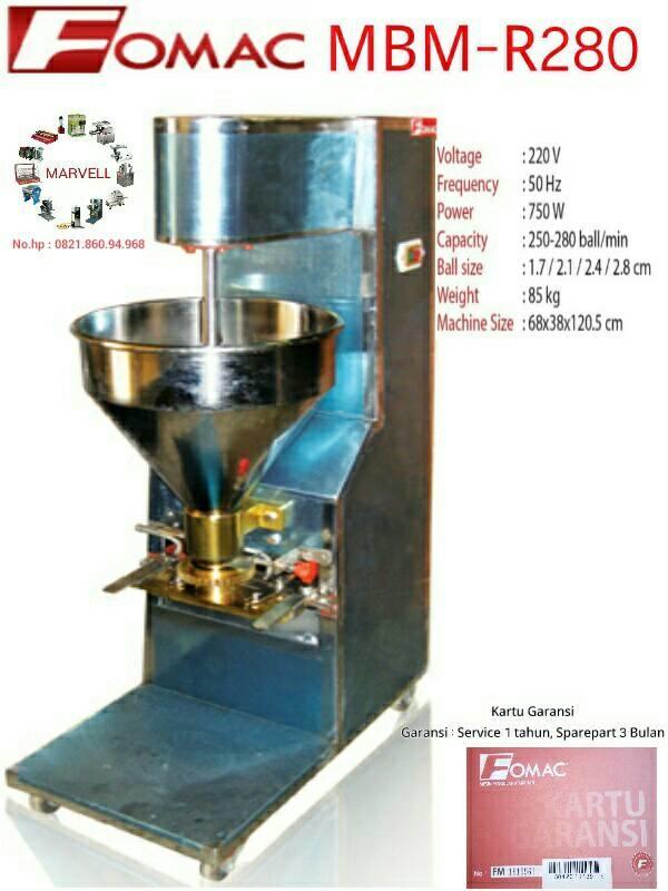 MESIN CETAK PENTOL BAKSO / MEAT BALL MAKER FOMAC MBM R280