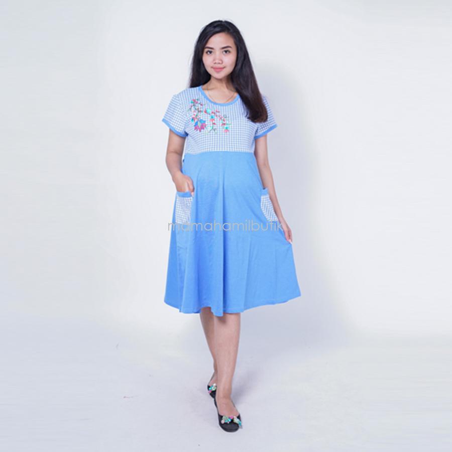 Ning Ayu Daster Hamil Flowers Kotak Cantik Modis - DS 455 / daster bali / daster batik / daster ibu / daster malang / daster ibu hamil / daster menyusui / daster hamil / daster payung / daster remaja / daster kencana ungu / daster full kancing