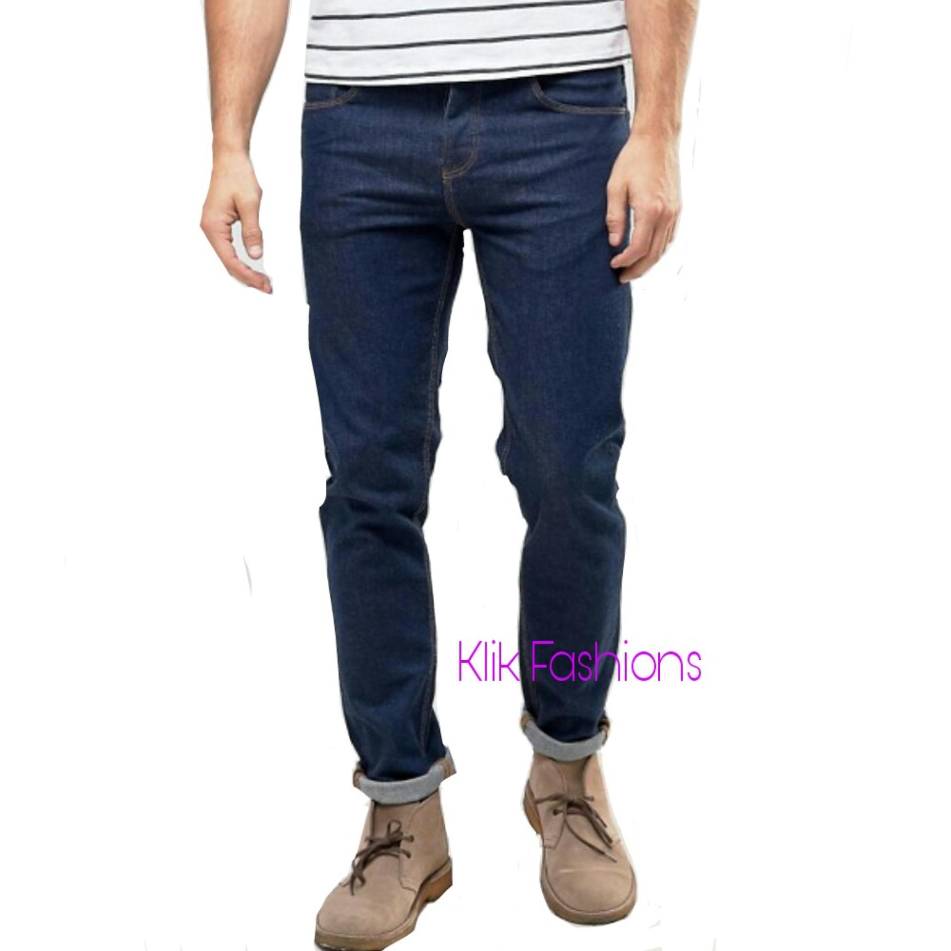 KlikFashions Celana Jeans Denim Pria Strecht Slimfit  Best Seller