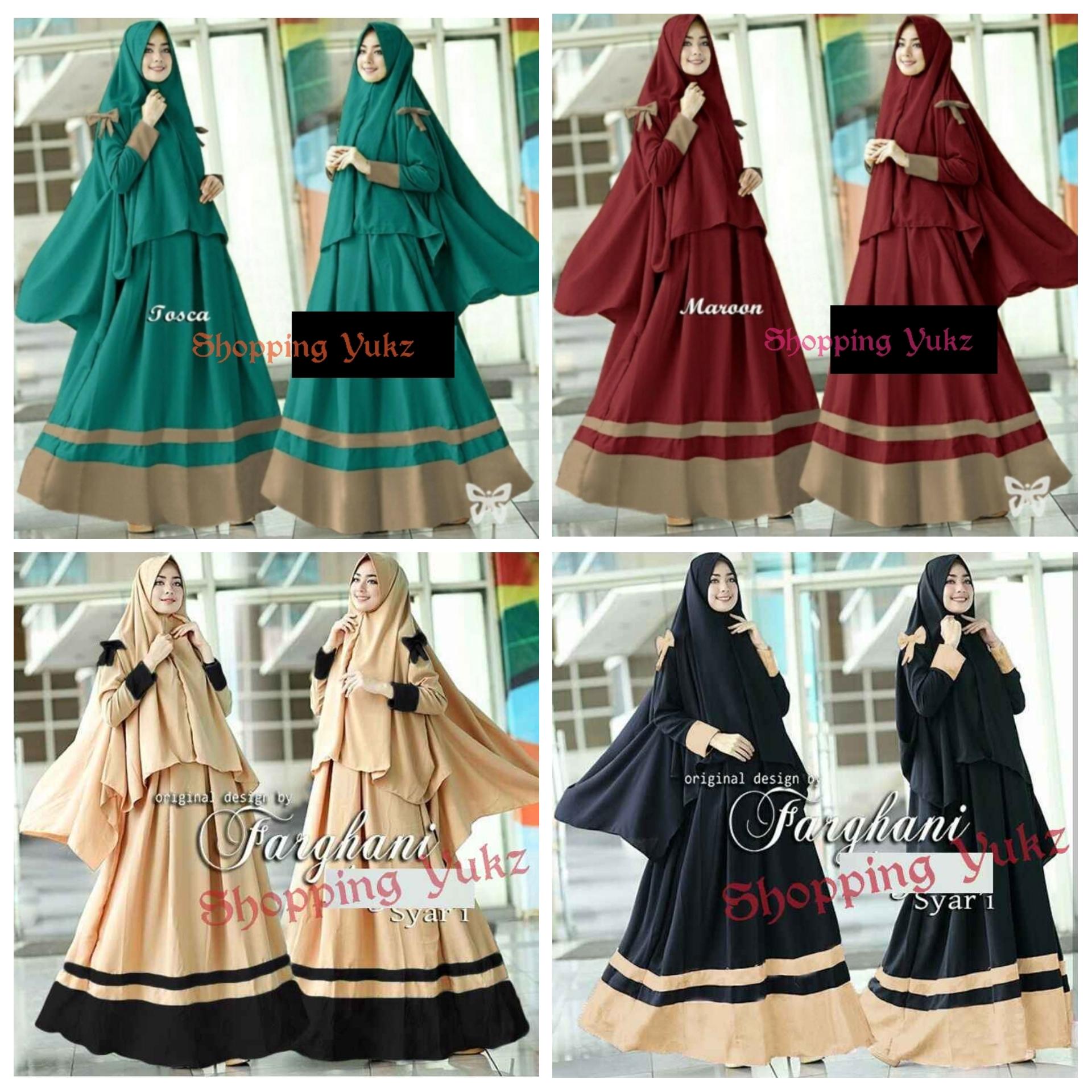 Shopping Yukz Baju Gamis Maxi Dress Muslim Wanita Syari 2in1 AIRYA ( Dapat Jilbab ) / Dress Muslim / Gamis Wanita / Baju Muslim / Hijab Muslim / Fashion Muslim / Syar'i Muslim / Maxi Dress Lengan Panjang / Gamis Modern