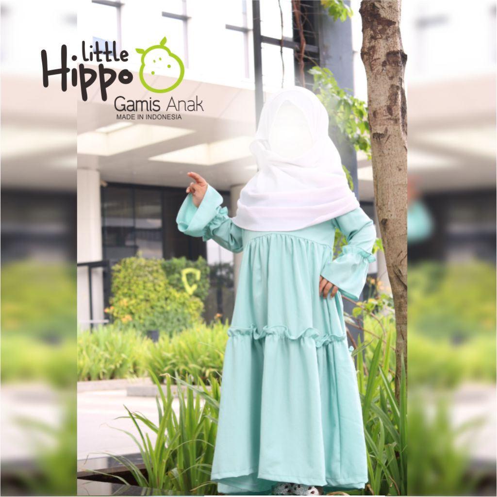 Gamis Baju Anak Perempuan Little Hippo Premium_Mint