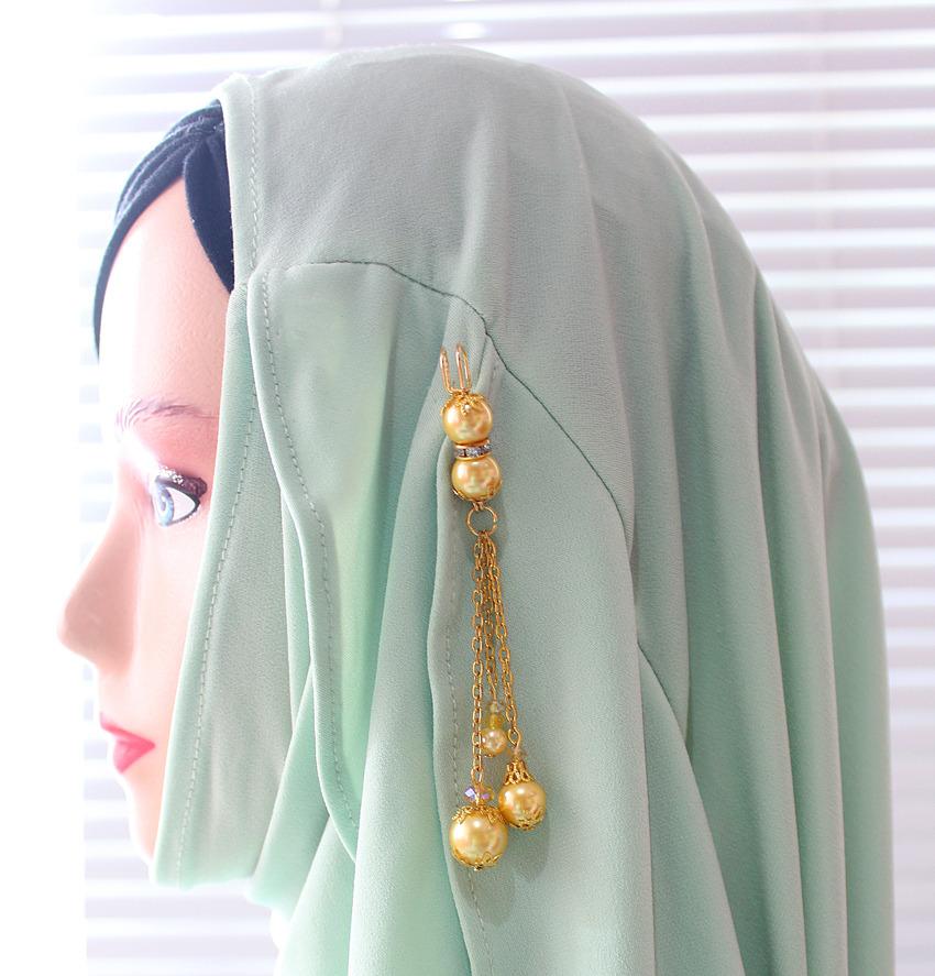 Nafiza - Bros Jurai/Dagu Hijab Kristal Aira Zahara Gold