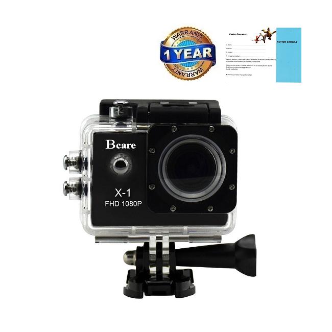 Bcare BCam X1 Action Camera 12 MP 1080 P layar 2