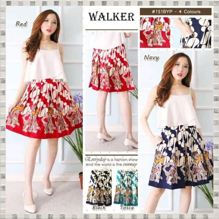 Rok Pendek Mini Dress Batik Wanita WALKER