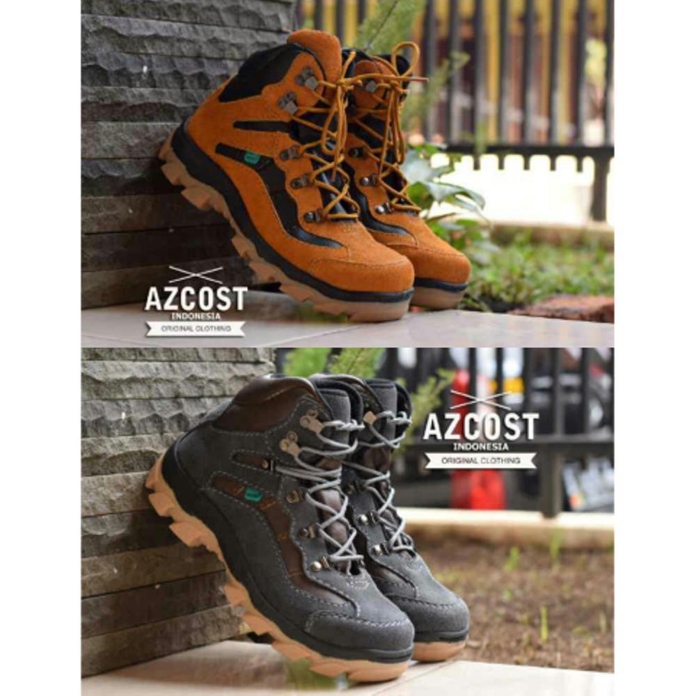 Promo sepatu tracking gunung touring motor adventure pria AZCOST original safety ujung besi kerja lapangan / compt Kickers.delta.caterpillar.timberland Diskon