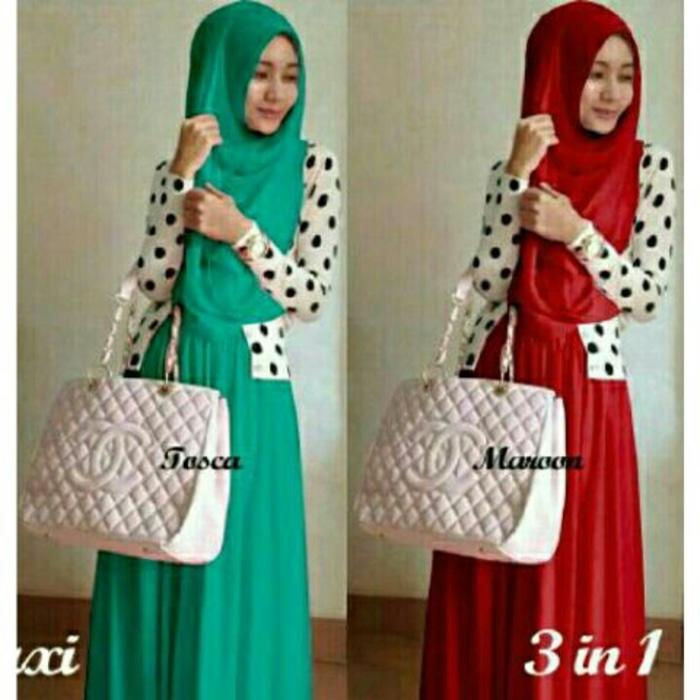 CIJ- Shiren Hijab Polka / SETELAN HIJAB