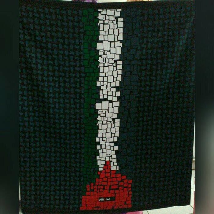Kain sarung dewasa rabbani warna hitam polos motif palestine 4 murah/Kain Sarung Laki Dewasa/Kain Sarung Lebaran Dewasa/sarung murah