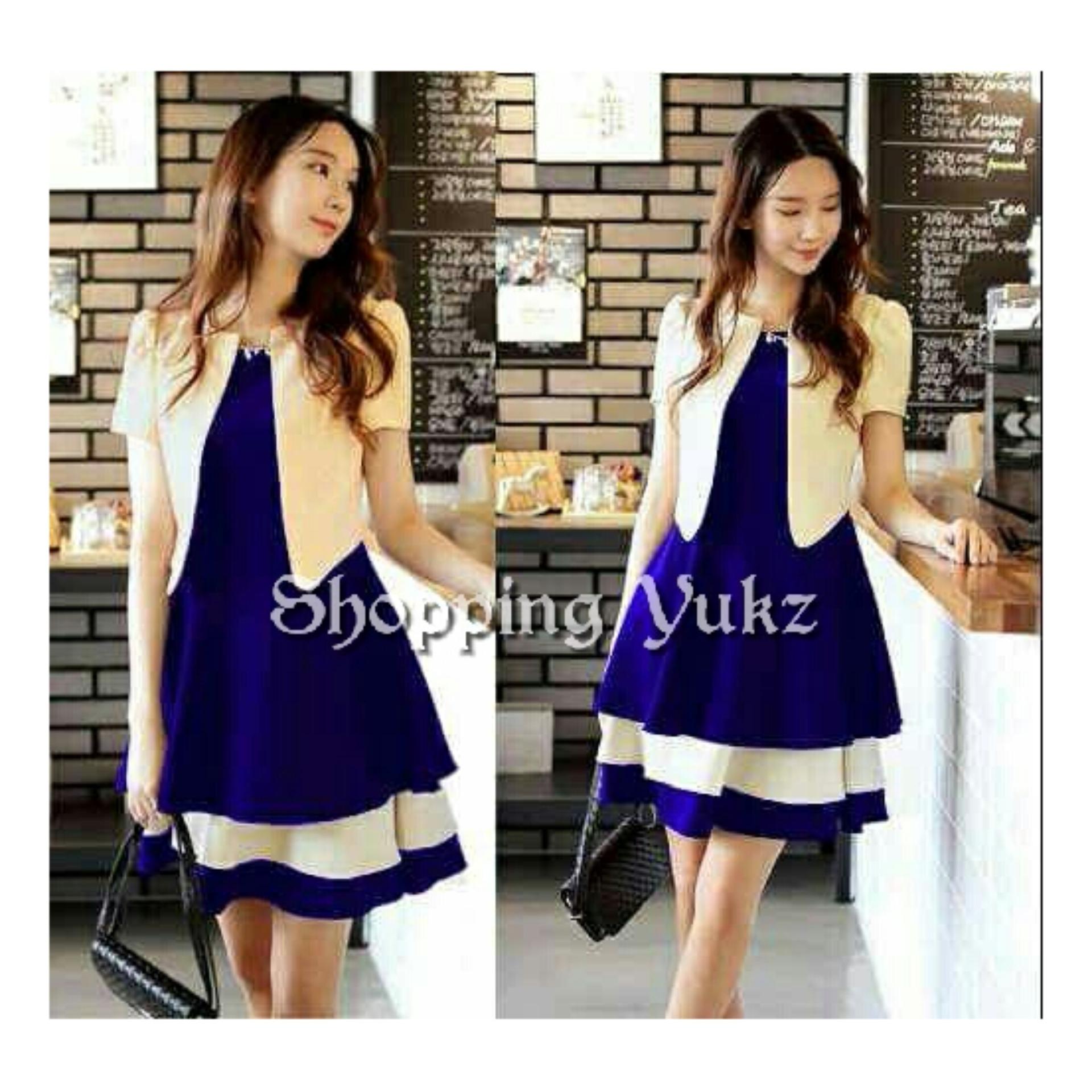 Shopping Yukz Setelan Midi Dress Wanita YOLLA / Setelan Dress / Gaun Cewek / Midi Dress Cewek / Baju Wanita / Dress Murah / Dress Gaul / Setelan Baju Wanita / Cardigan Wanita / Kardigan Murah / Cardigan Cewek