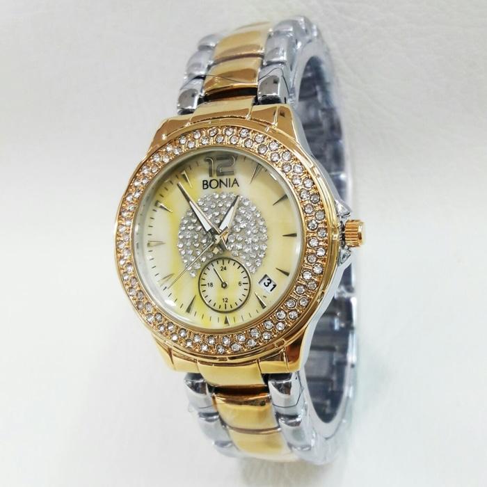 PROMO TERBATAS!!! Jam Tangan Wanita Murah Bonia 5570 Kombi Gold Terbaru Murah