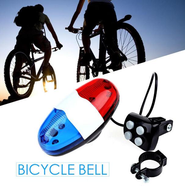 Bel Klakson Sepeda 4 Sirine Polisi Dengan Lampu Bike Horn Siren EJ5DP - OwS1t3