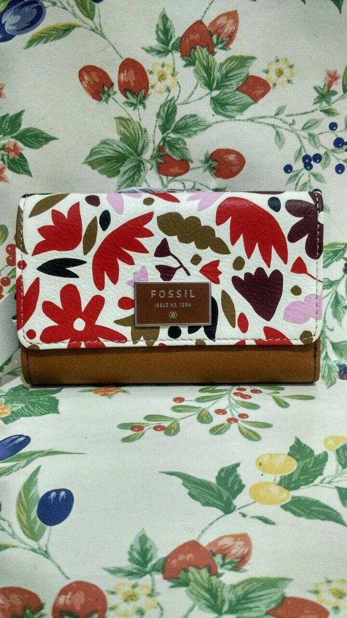 Ready dompet fossil dawson floral short wallet original - e4SLaE