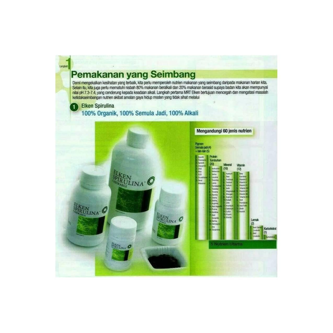 ELKEN SPIRULINA 100 TABLET VITAMIN UNTUK MEMENUHI NUTRISI TUBUH