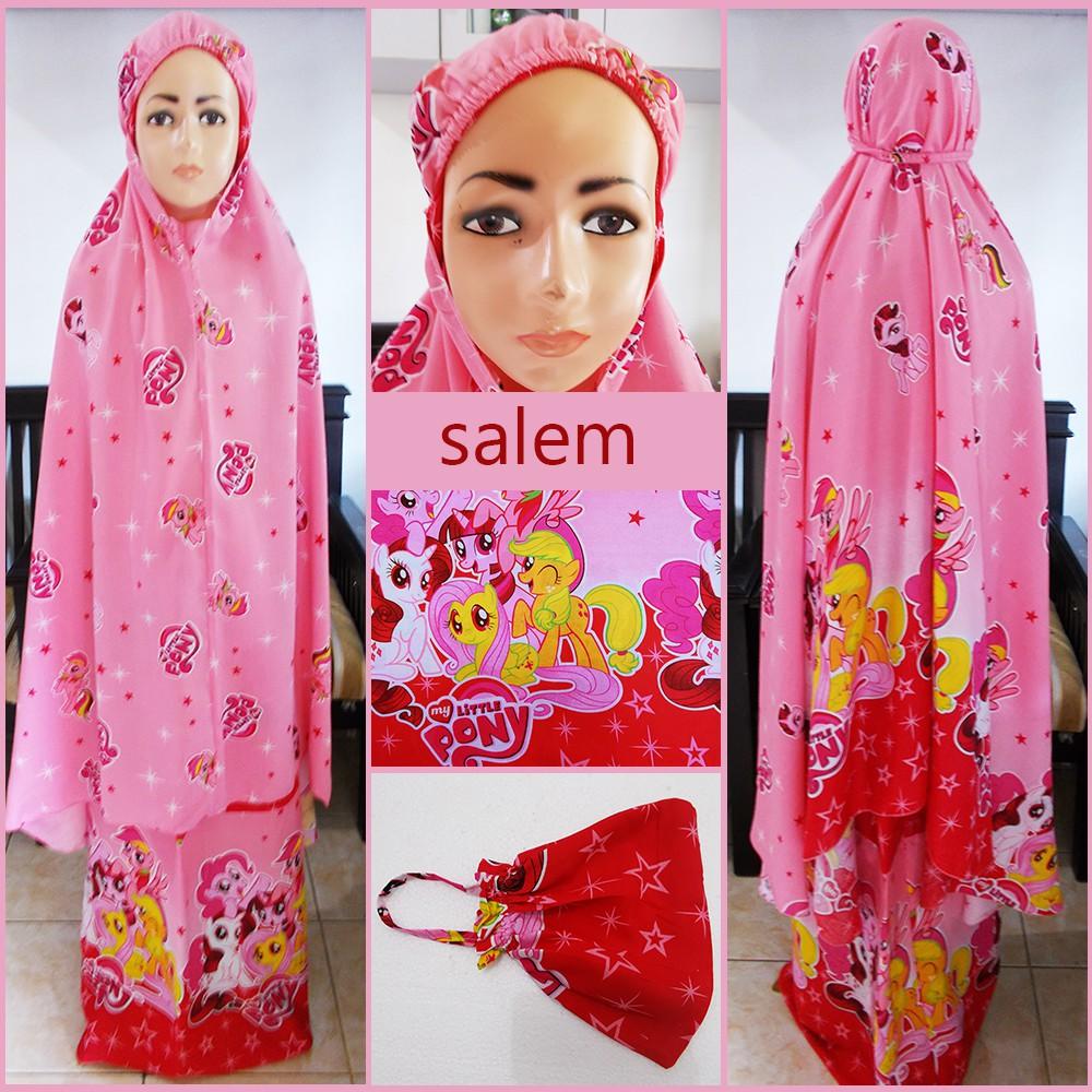 Mukena Bali Anak 4-5 th Motif LITTLE PONY warna Pink