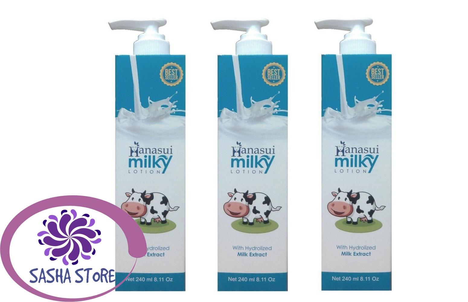 SS Hanasui Body Lotion - Gluta Milky Lotion 240ml - 3 pcs
