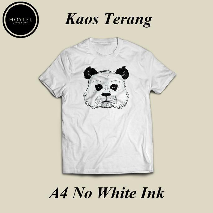 Kaos Gildan Custom Sablon Dtg A4 Satuan Desain Bebas Kaos Terang - Leyfex