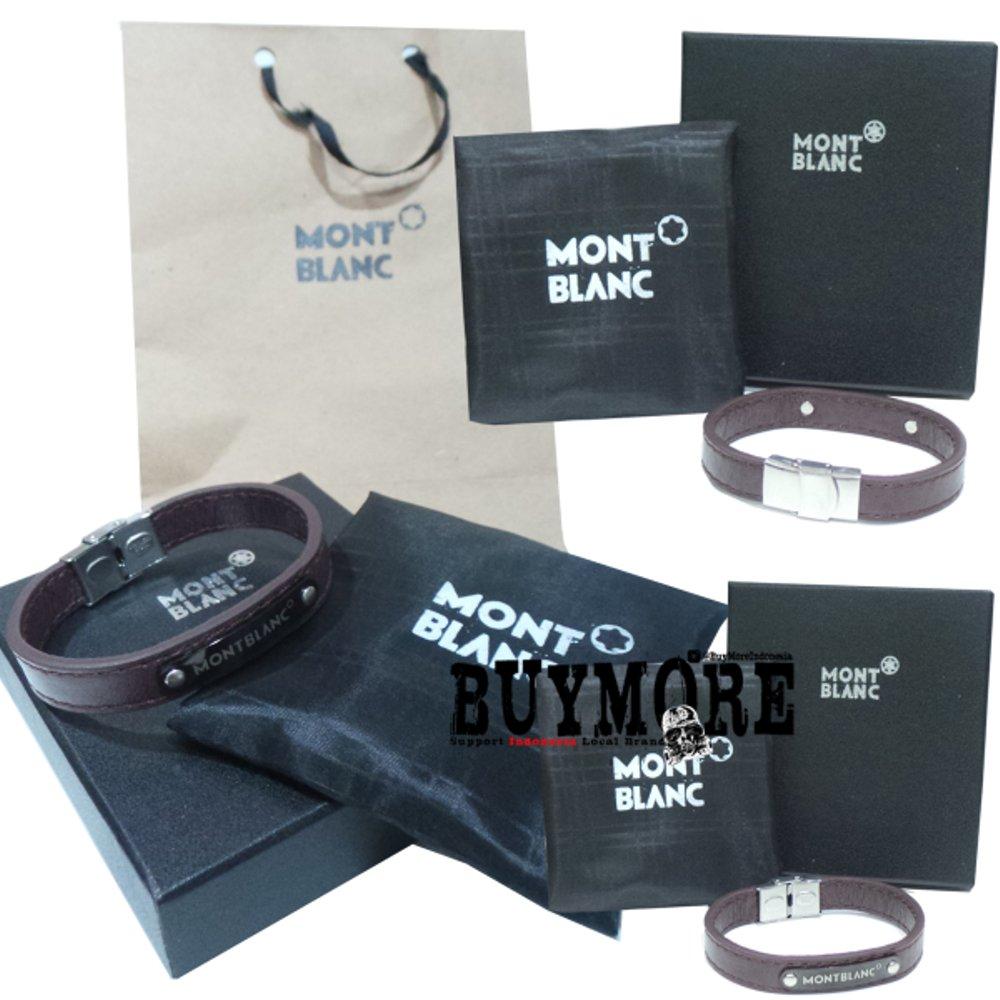 Gelang Montblanc Pria - Gelang Kulit Simply Brown