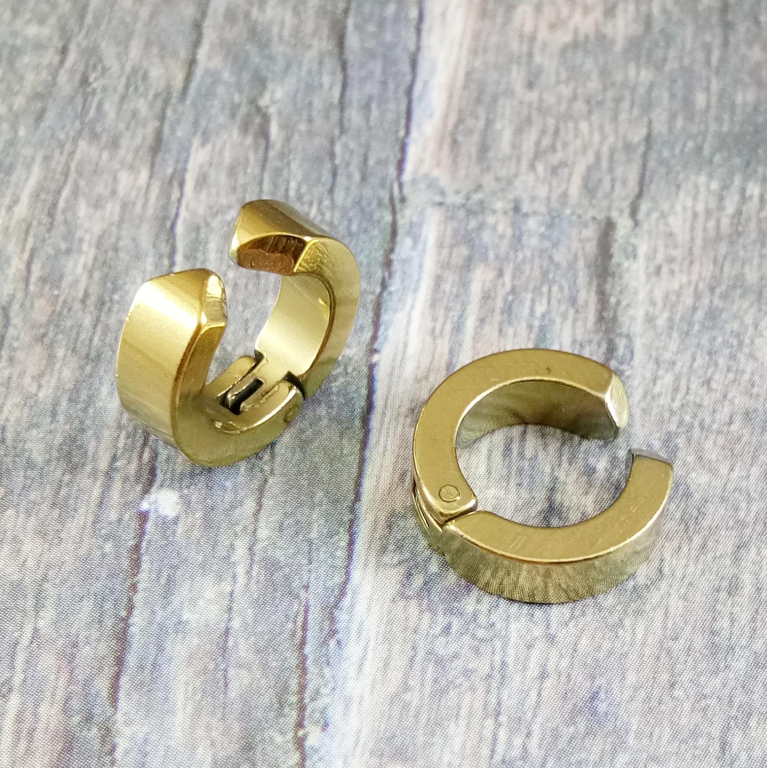 Anneui - BP0013 (Sepasang / 2 Pcs) Anting Jepit Pria - Wanita Keren - 13Mm 3Mm