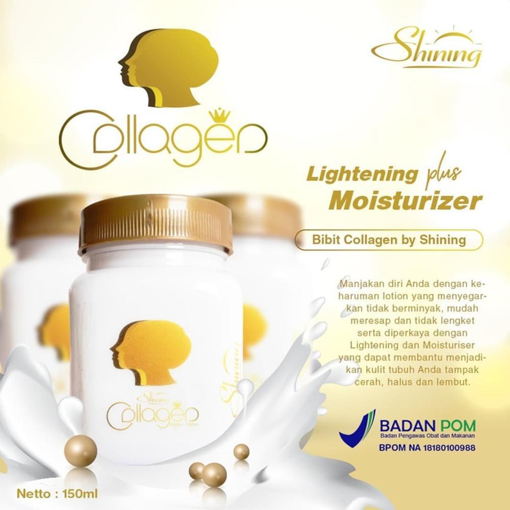 Bibit Collagen by Shining BPOM Lightening Plus Moisturizer Original - 150ml