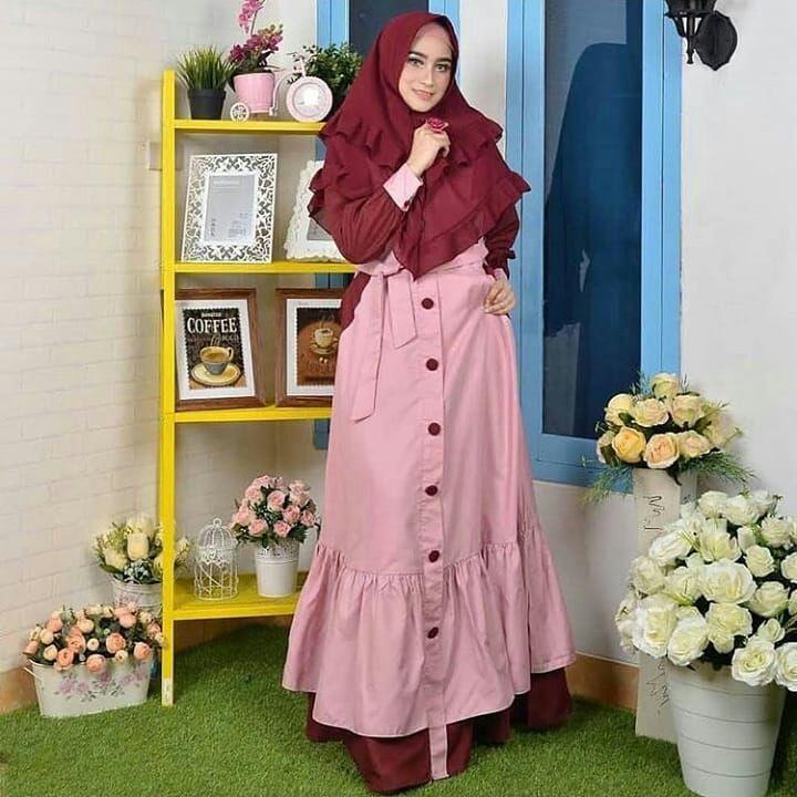 TF GAMIS MUSLIM GAMIS SYAR'I BUSANA MUSLIM DRESS MUSLIM TERBARU DAN TERLUCU MARISA DRESS