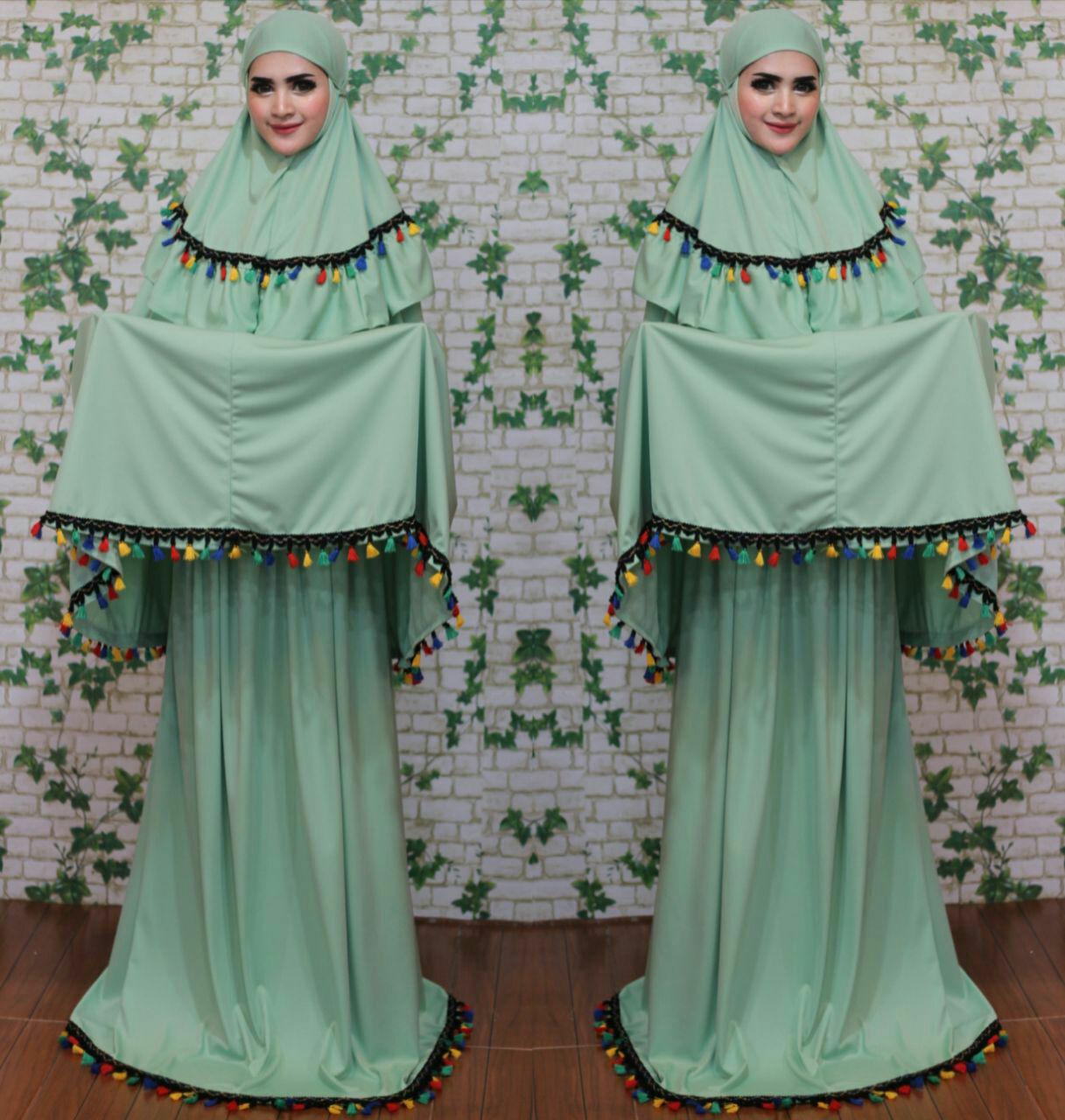 Nurulcollection-Mukenah murah/mukenah terbaru terlaris/mukenah putih polos/mukenah putih bersih/mukenah kekinian