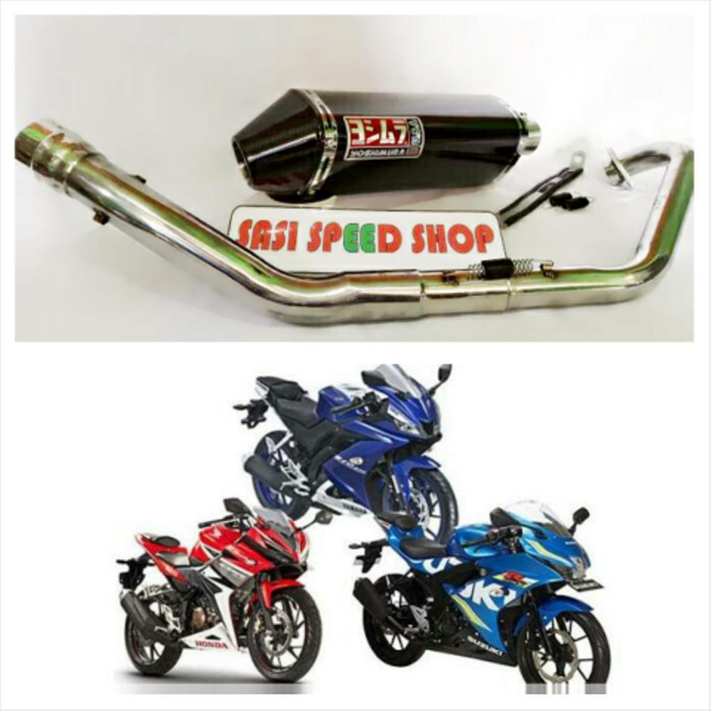 YOSHIMURA USA KARBON FULLSYSTEM MOTOR 150Cc CBR150R K45G K45 CB150R NEW R15 VIXION XABRE BYSON MX KING FU SONIC TIGER VERZA GSX150 MINERVA PULSAR