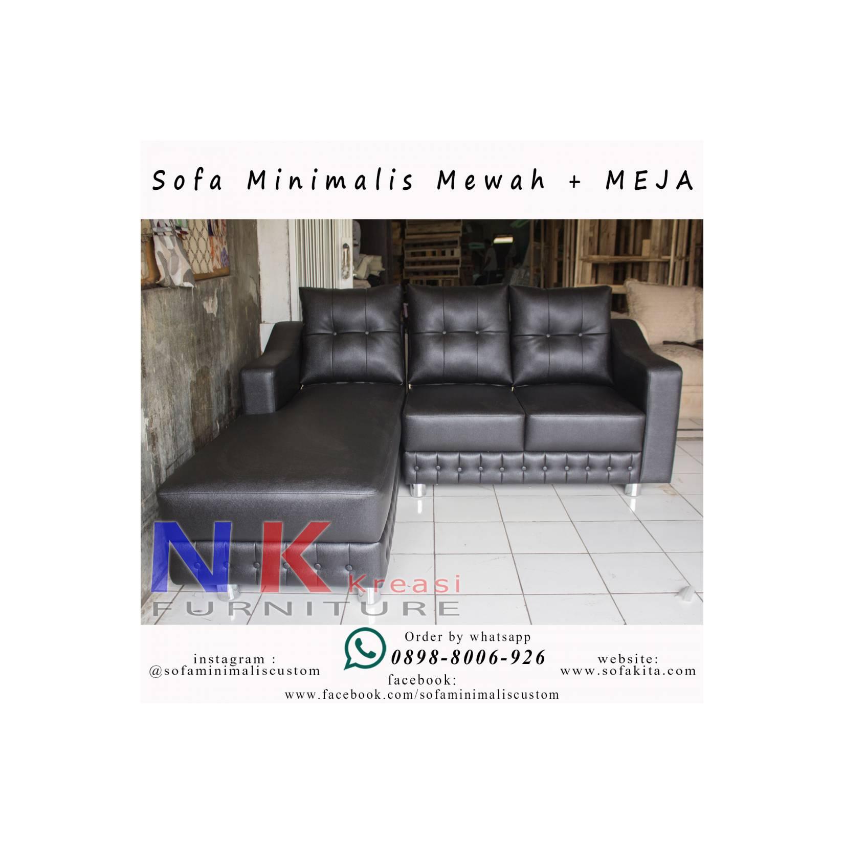 Sofa kursi Tamu Minimalis mewah (25) sofa sudut kantor modern + MEJA