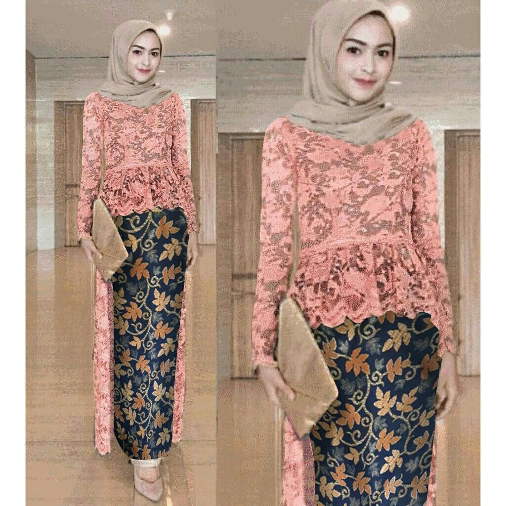 Honeyclothing Setelan Kebaya Findita / Setelan Wanita / Kebaya Kutubaru / Baju Muslim /