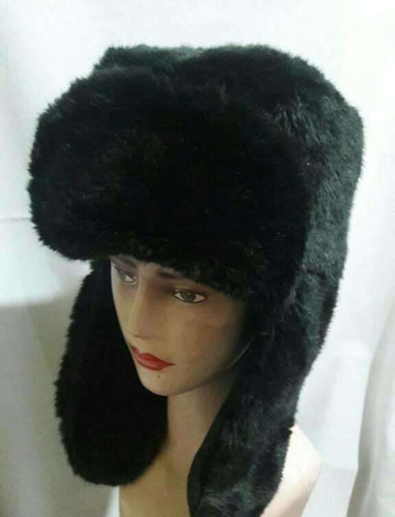 obral murah topi rusia bulu halus full black model justin bieber PROMO