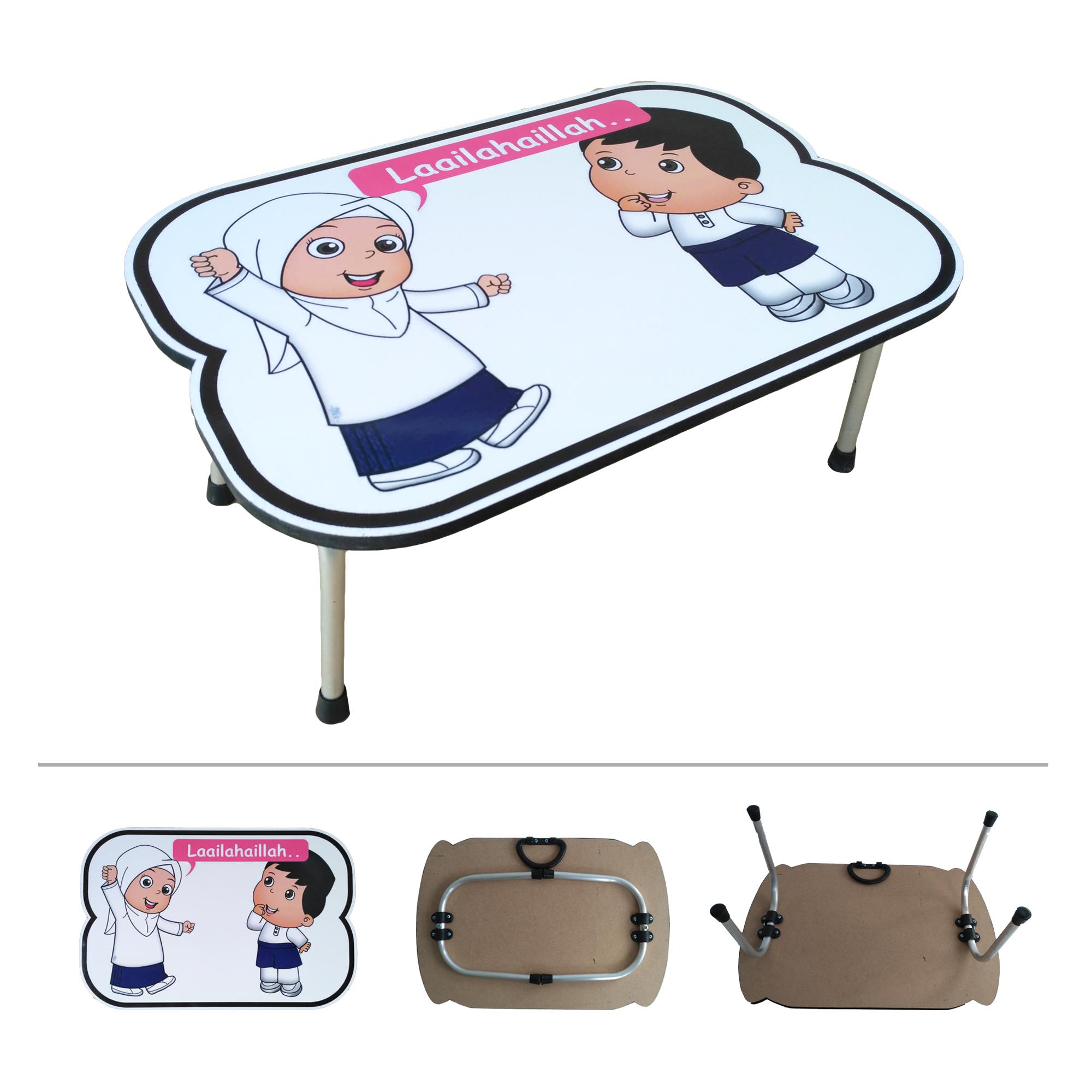 meja belajar anak / meja menggambar / meja mewarnai / meja laptop / meja lipat karakter karakter islami - lailahailallah