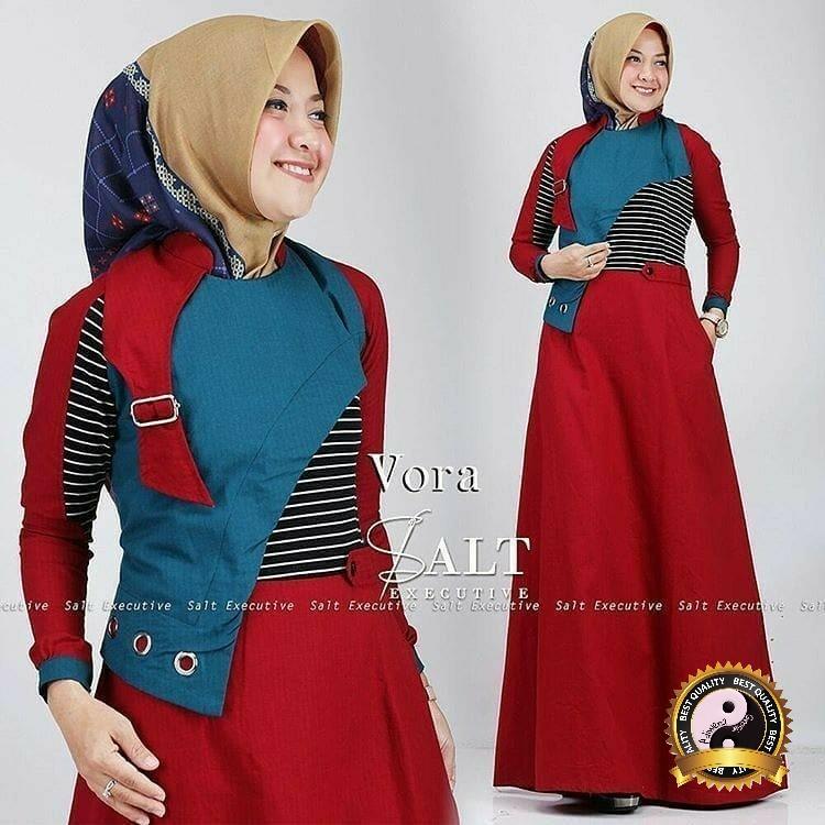 Baju Gamis Busana Fashion Muslimah Wanita vora salt dress