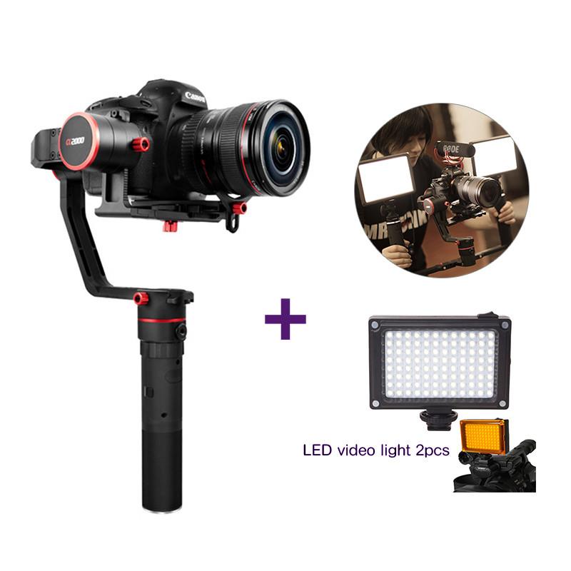 Feiyu Tech Feiyu Fy A2000 Kamera Mirrorless Lipat Genggam Penstabil Kamera DSLR untuk Canon 5D DSLR dan Sony A7SII GH5