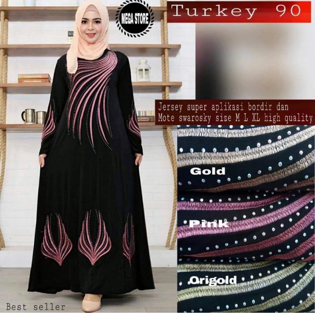 Gamis Turkey 90 Abaya Turkey 90 Bahan Jersey Super