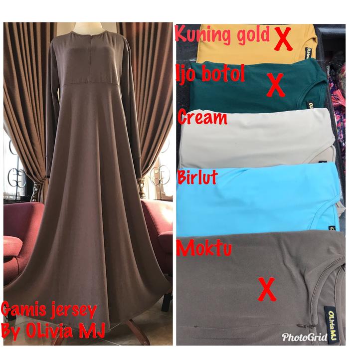 Gamis Polos bahan jersey super. Harga grosir
