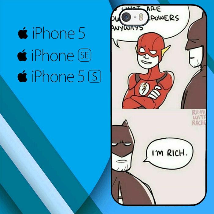 Funny Batman VS Flazz Superhero G0225 iPhone 5|5S|SE Case