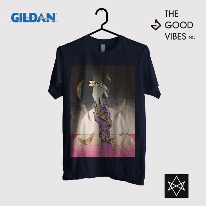 Kaos Band Bring Me The Horizon Original Gildan - Drown Lyrics Navy