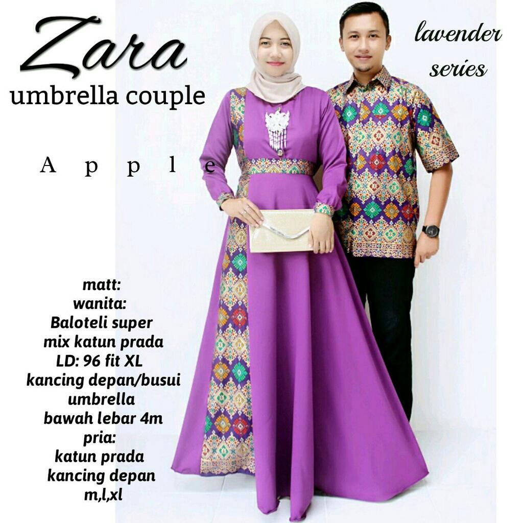 TERMURAH1 BATIK COUPLE / BATIK SARIMBIT / BATIK - ZARA UNGU