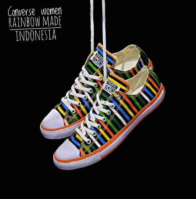Promo Sepatu Murah Converse Rainbow Original Indo Sepatu Wanita Diskon