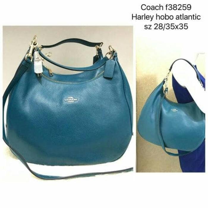 Coach Harley Hobo Atlantic Blue Leather. Tas Coach Original - 8PlGKR