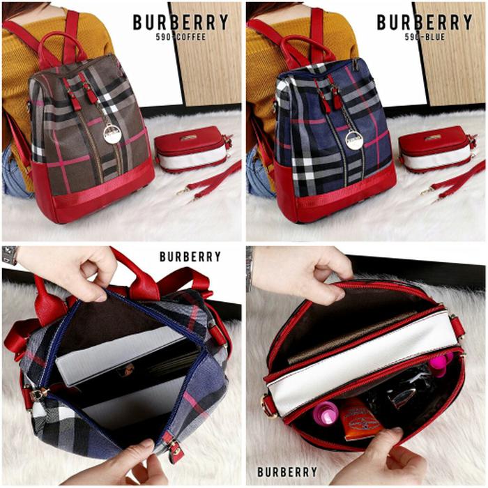 TAS Fashion Wanita TERBAIK / Tas Backpack IMPORT MURAH / Tas Ransel Burberry ORIGINAL