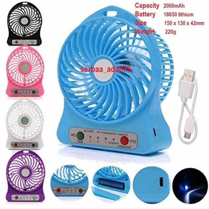 Portable Mini Fan Rechargeable Kipas Angin Mini Pendingin Recharge Cas Kecil -Random
