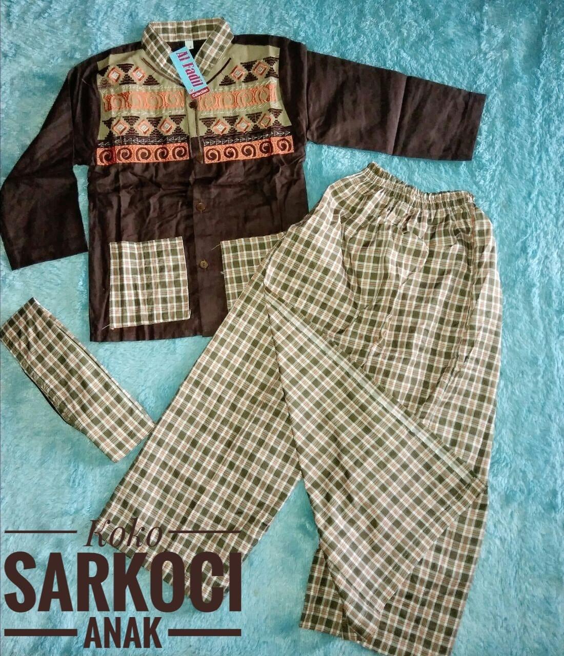 Sarkoci Anak Size 4 - 6 / Sarkoci Anak Usia 3 - 6 Tahun / Set Sarung Koko Peci Anak