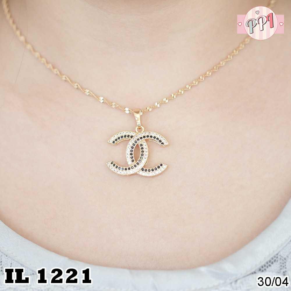 Kalung Liontin Chanel Lapis Emas L 1221 | Style