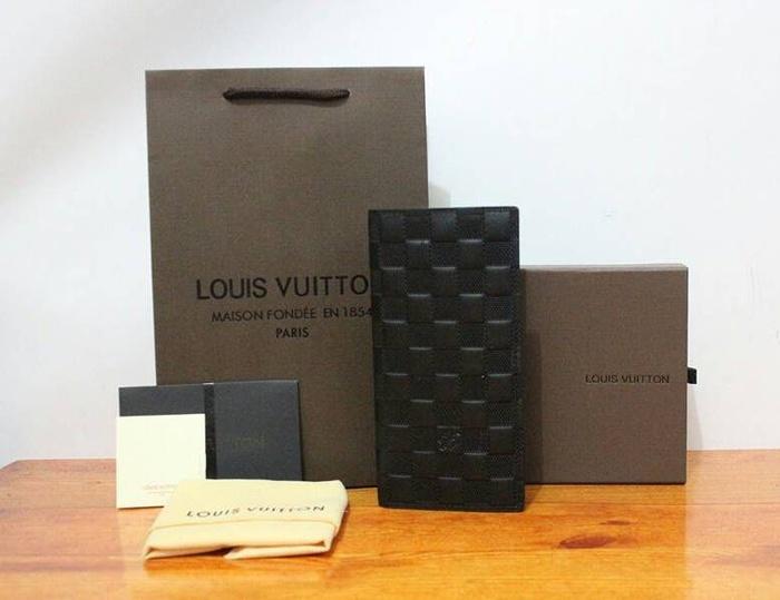 JUAL DOMPET LV LOUIS VUITTON BRAZZA INFINI WALLET BLACK MIRROR QUALITY - enGKTO
