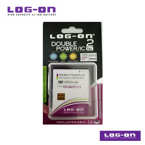 LOG-ON Battery For Maxtron V13 - 3800mAh DoublePower & IC - Garansi 3 Bulan