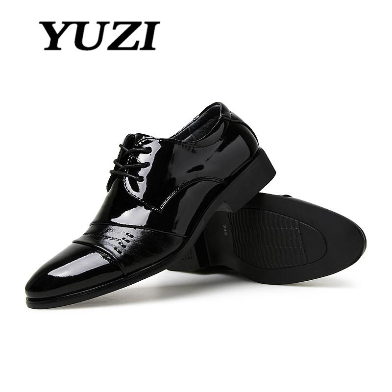 Yuzi Spring Autumn Pria Formal Sepatu Pernikahan Mewah Pria Sepatu Bisnis Pria Loafers Sepatu Runcing Ukuran Besar 37-44