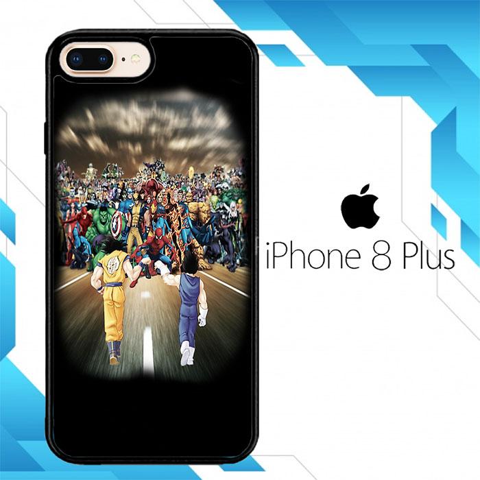 Saiyans vs Marvels Heroes O3477 iPhone 8 Plus