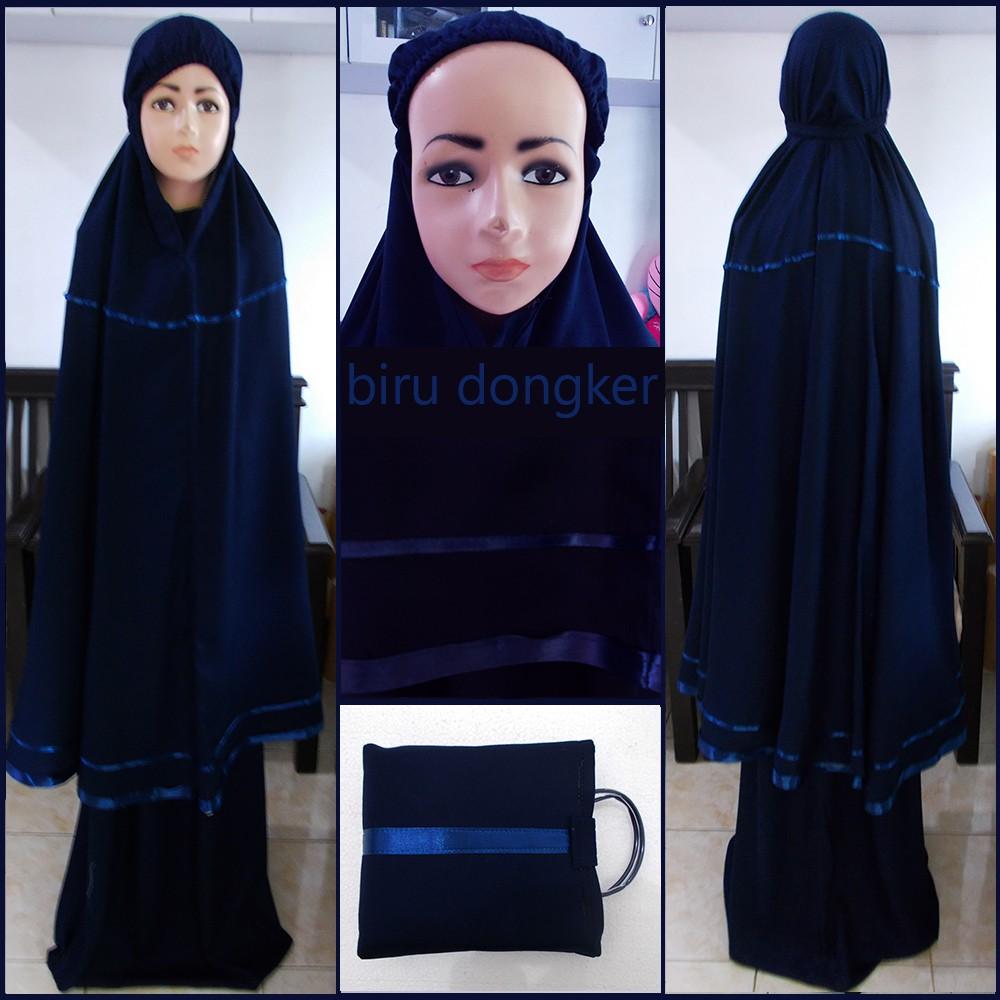Mukena Bali Anak Polos 11-15 th Unik Lucu Ekslusif Warna Dongker