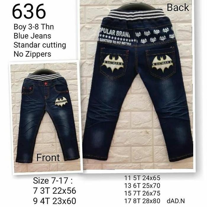 Celana panjang korea batman jeans anak laki celana import branded 636