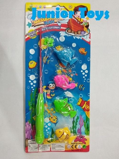 Mainan Pancingan Magnet Ikan 4 pcs
